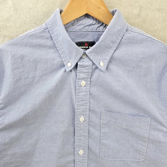 American Giant Supima Oxford Shirt Mens Medium Button Down Chambray Long Sleeve - Picture 3 of 10